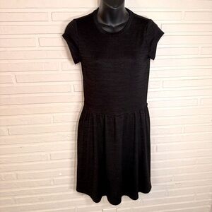 Wilfred Free Aritizia Black Stretch Flowy Skater Mini Dress, Women’s Size Medium